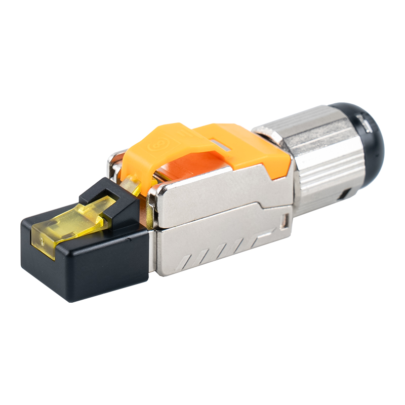 Cat6A シールド付きツールレス RJ45 コネクタ（プラスチックカバー付き）RJ-G70S-C6A