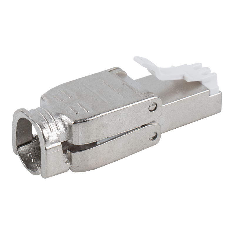 Cat6A シールド付きプッシュダウンタイプ ツールレス RJ45 コネクタ RJ-602S-1-C6A
