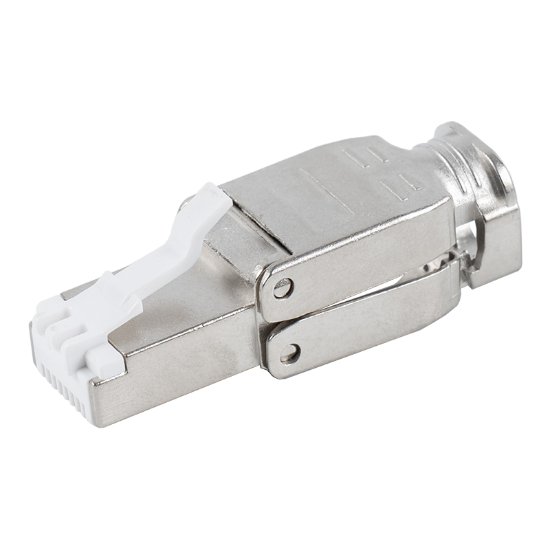 Cat6A シールド付きメタル バックル ツールレス RJ45 コネクタ RJ-602S-2-C6A