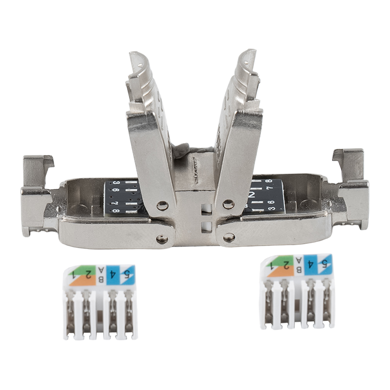 Cat6Aシールドプッシュダウンタイプツールレスコネクタ RJ-603S-3-C6A Cat6Aシールドプッシュダウンタイプツールレスコネクタ RJ-603S-3-C6A