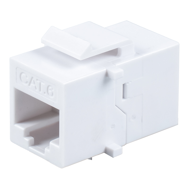 C6A シールドなし RJ45 インラインカプラ （小型ブラケット 4 個付き） SM-2033C6A