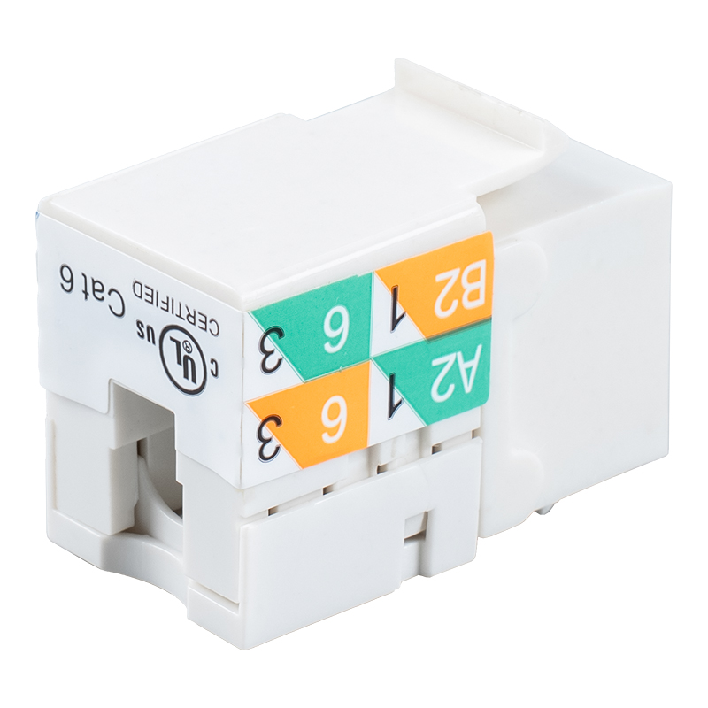 Cat6 シールドなし 90° キーストン ジャック (兼用配線) SM-2081D8C6