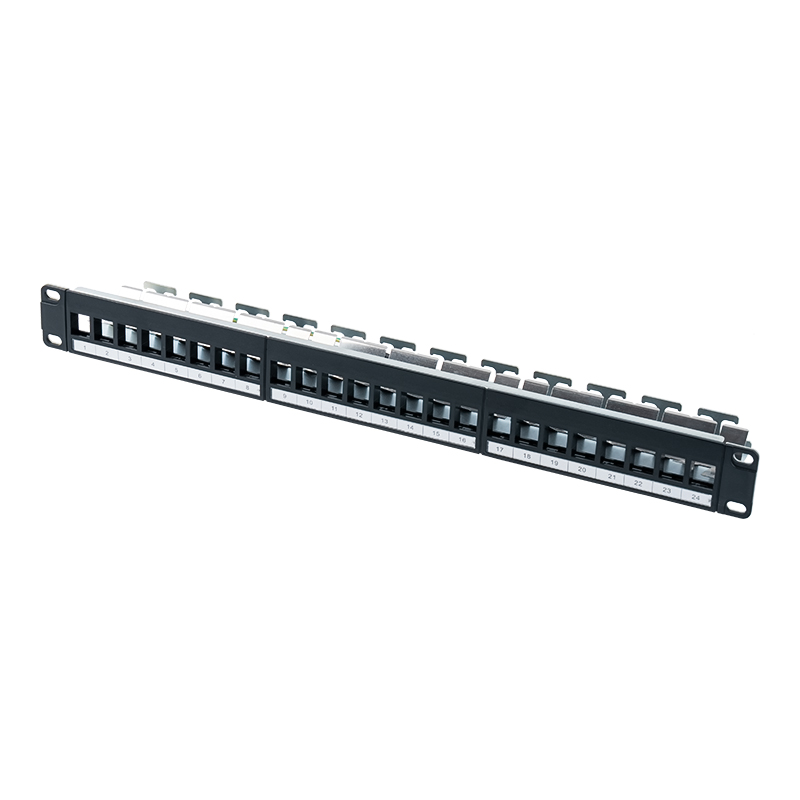 19インチ 1U 24ポート シールド空ラック(デジタルカード付) SP-3245S-24P