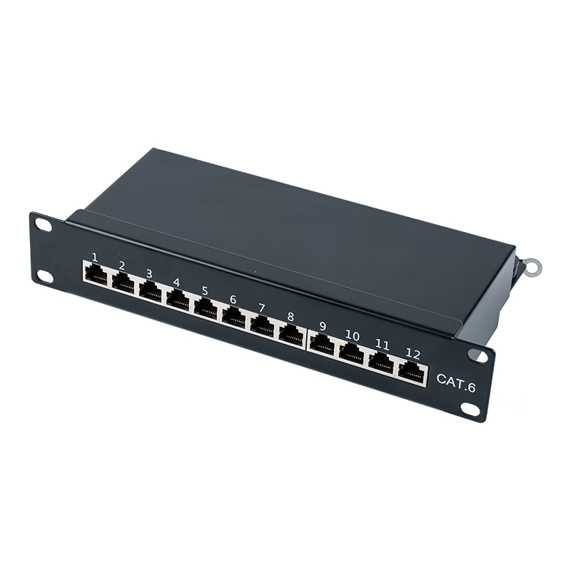 カテゴリ6 10インチ1Uシールド12ポートパッチパネル SP-3250SK12-C6