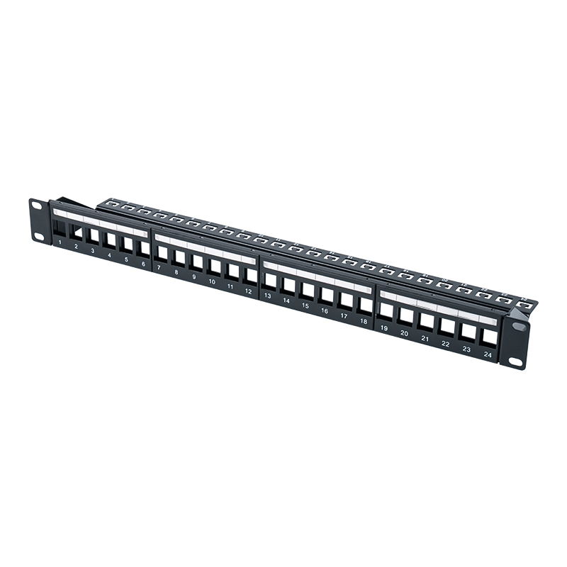 19インチ 1U 24ポート シールドパッチパネル(C6モジュール付き) SP-3260-24P 19インチ 1U 24ポート シールドパッチパネル(C6モジュール付き) SP-3260-24P