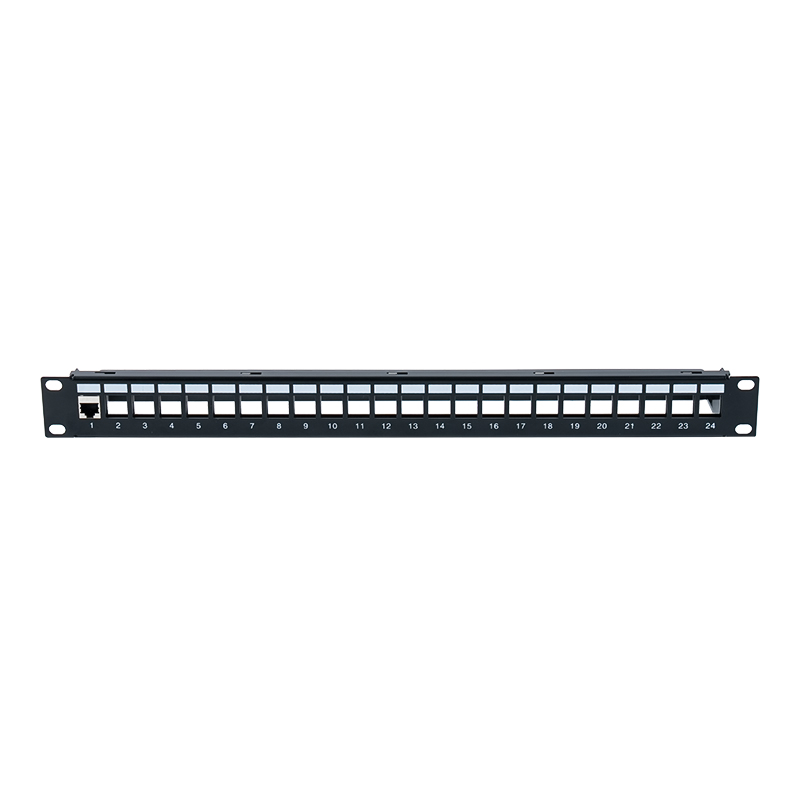 19インチ 1U 24ポート シールドパッチパネル(C6モジュール付き) SP-3260-24P 19インチ 1U 24ポート シールドパッチパネル(C6モジュール付き) SP-3260-24P
