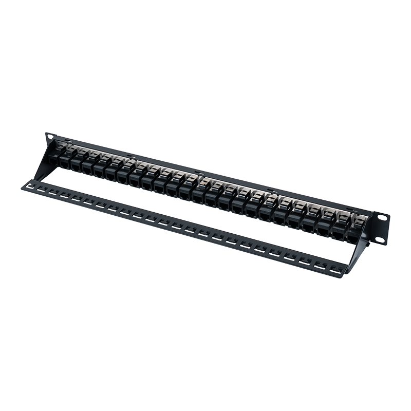 19インチ 1U 24ポート シールドパッチパネル(C6モジュール付き) SP-3260-24P 19インチ 1U 24ポート シールドパッチパネル(C6モジュール付き) SP-3260-24P