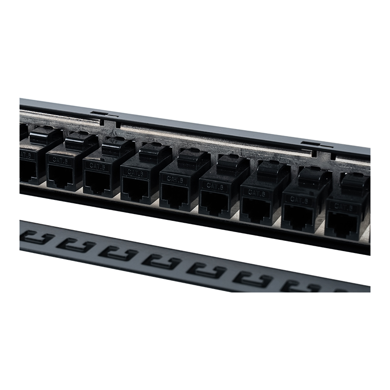 19インチ 1U 24ポート シールドパッチパネル(C6モジュール付き) SP-3260-24P 19インチ 1U 24ポート シールドパッチパネル(C6モジュール付き) SP-3260-24P