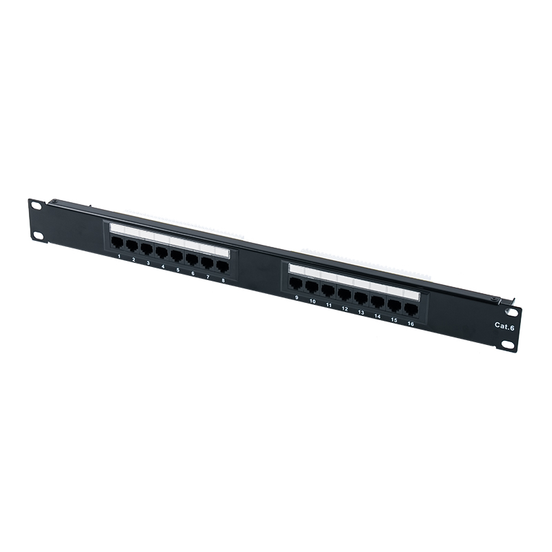 Cat6e 19 インチ 1U シールドなし 24 ポート パッチ パネル (デュアル目的 IDC) SP-3310D24-C6A Cat6e 19 インチ 1U シールドなし 24 ポート パッチ パネル (デュアル目的 IDC) SP-3310D24-C6A