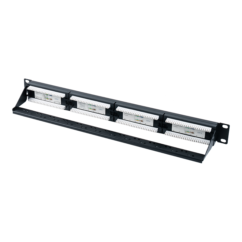 Cat6e 19 インチ 1U シールドなし 24 ポート パッチ パネル (デュアル目的 IDC) SP-3310D24-C6A Cat6e 19 インチ 1U シールドなし 24 ポート パッチ パネル (デュアル目的 IDC) SP-3310D24-C6A