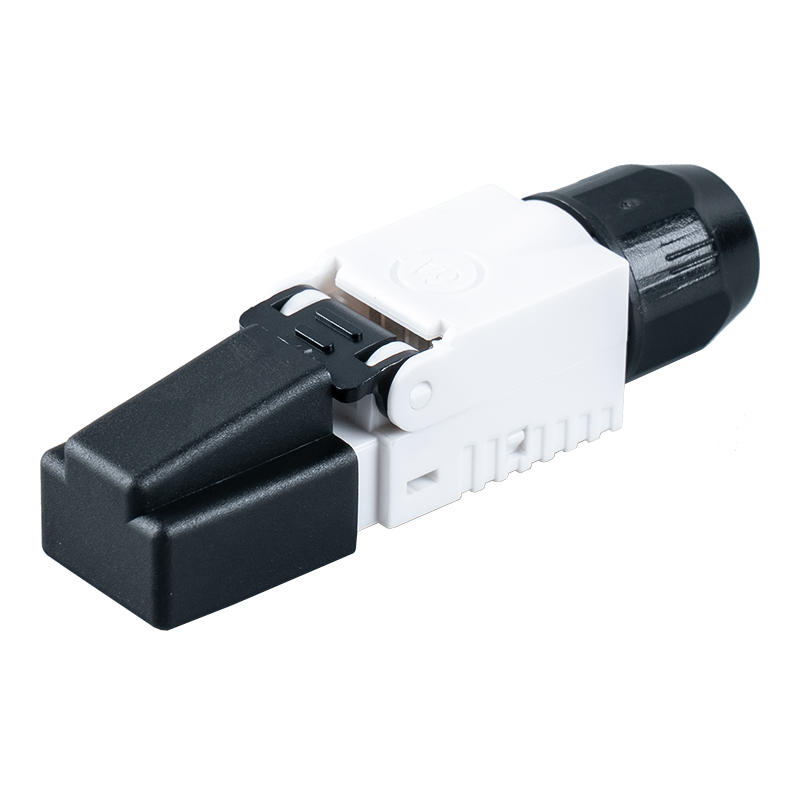 Cat7 シールドなしツールレス RJ45 コネクタ(頭部プラスチックキャップ付き) RJ-G50U-1-C7 Cat7 シールドなしツールレス RJ45 コネクタ(頭部プラスチックキャップ付き) RJ-G50U-1-C7