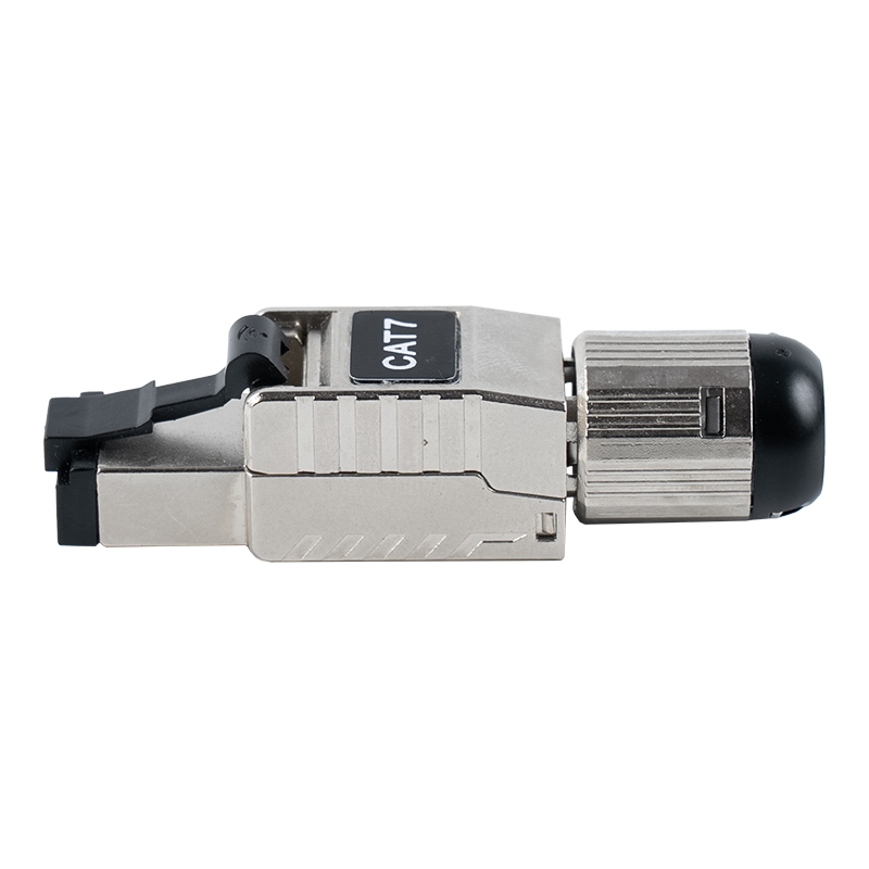 Cat7 シールド ツールレス RJ45 コネクタ (黒色プラスチック スプリング クリップ付き) RJ-G60S-1-C7 Cat7 シールド ツールレス RJ45 コネクタ (黒色プラスチック スプリング クリップ付き) RJ-G60S-1-C7